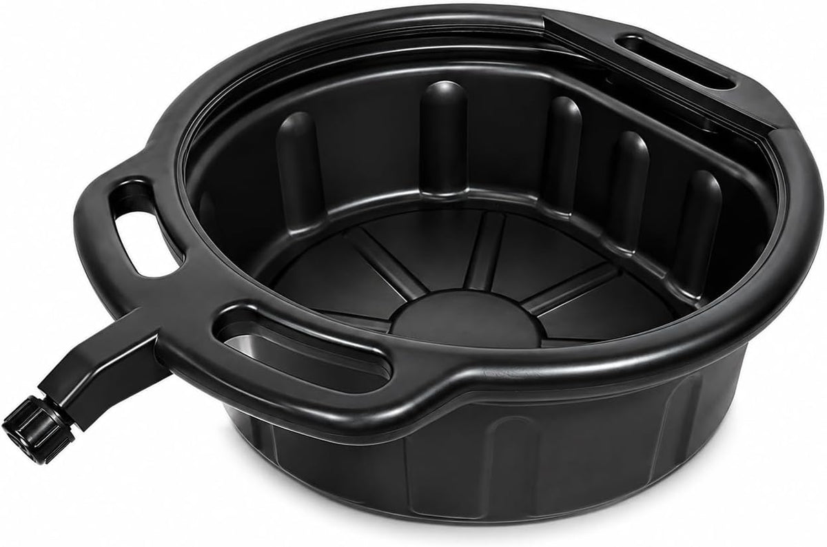 Effortless Fluid Changes with the HKTE 4.2 Gallon Oil Drain Pan for Cars, SUVs, Pickups & Light Trucks