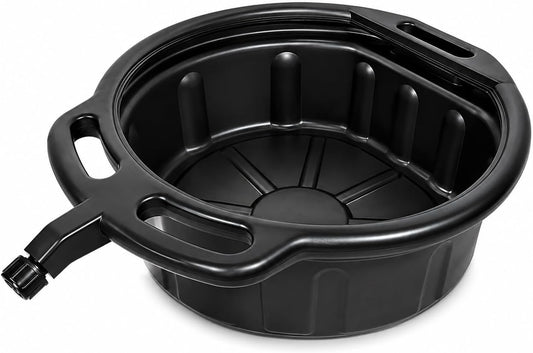 Effortless Fluid Changes with the HKTE 4.2 Gallon Oil Drain Pan for Cars, SUVs, Pickups & Light Trucks