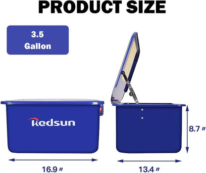 Efficient and Portable 3.5 Gallon Parts Washer - Perfect for Automotive Cleaning of Wheel Bearings, Gears, and Carburetors (Blue)