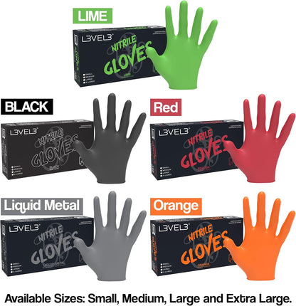 Experience Unmatched Protection with Level 3 Heavy Duty Nitrile Gloves - 100 Count Box, Latex Free and Perfectly Fitting for All Your Needs