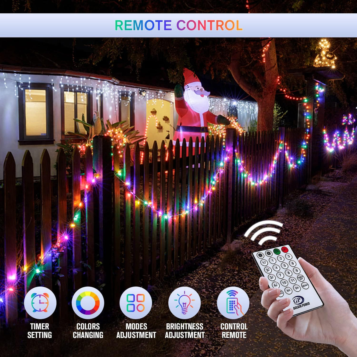 Transform Your Space with 500 LED Color Changing String Lights - Perfect for Christmas and Beyond!
