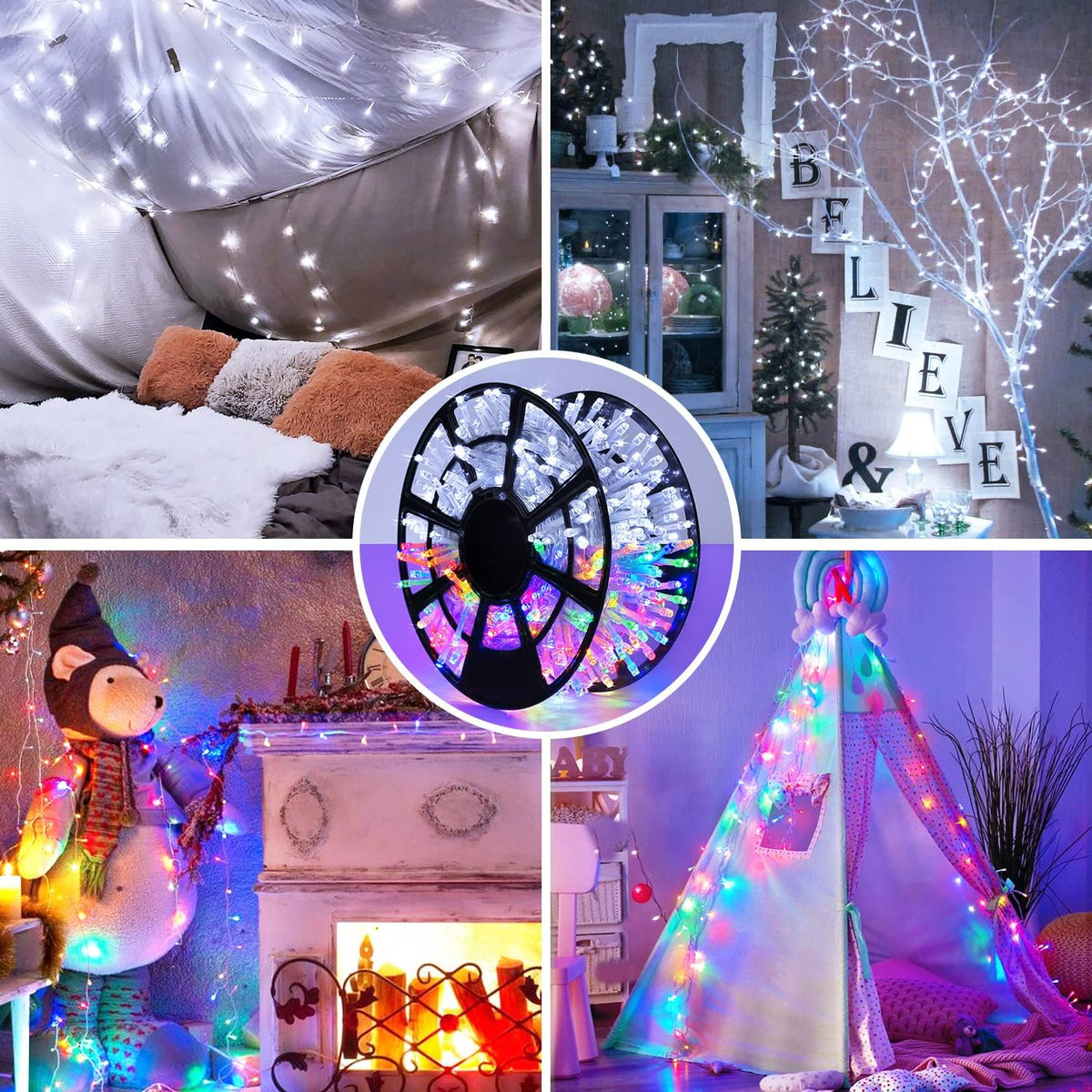 Transform Your Space with 500 LED Color Changing String Lights - Perfect for Christmas and Beyond!