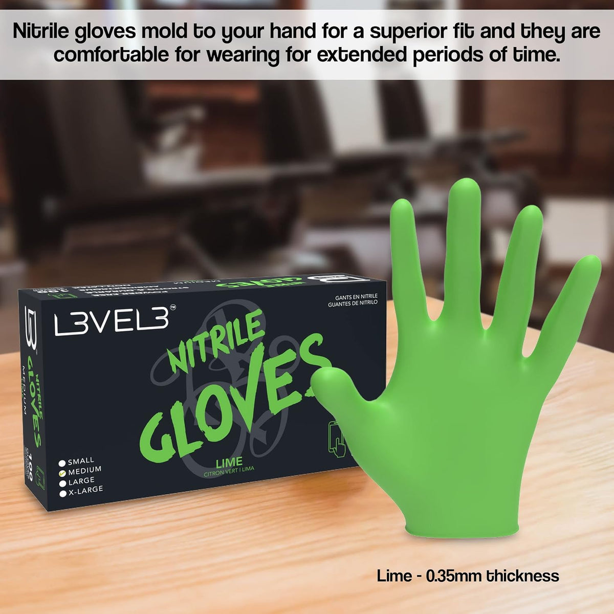 Experience Unmatched Protection with Level 3 Heavy Duty Nitrile Gloves - 100 Count Box, Latex Free and Perfectly Fitting for All Your Needs