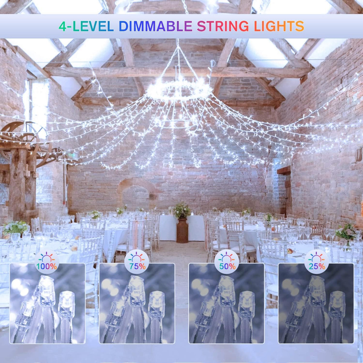 Transform Your Space with 500 LED Color Changing String Lights - Perfect for Christmas and Beyond!