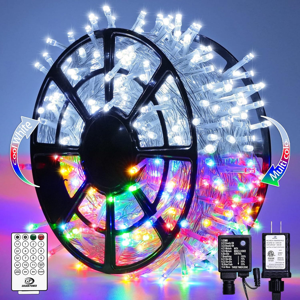 Transform Your Space with 500 LED Color Changing String Lights - Perfect for Christmas and Beyond!