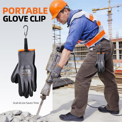 7 Pairs Safety Work Gloves Seamless Nylon Knit Microfoam Nitrile Coated